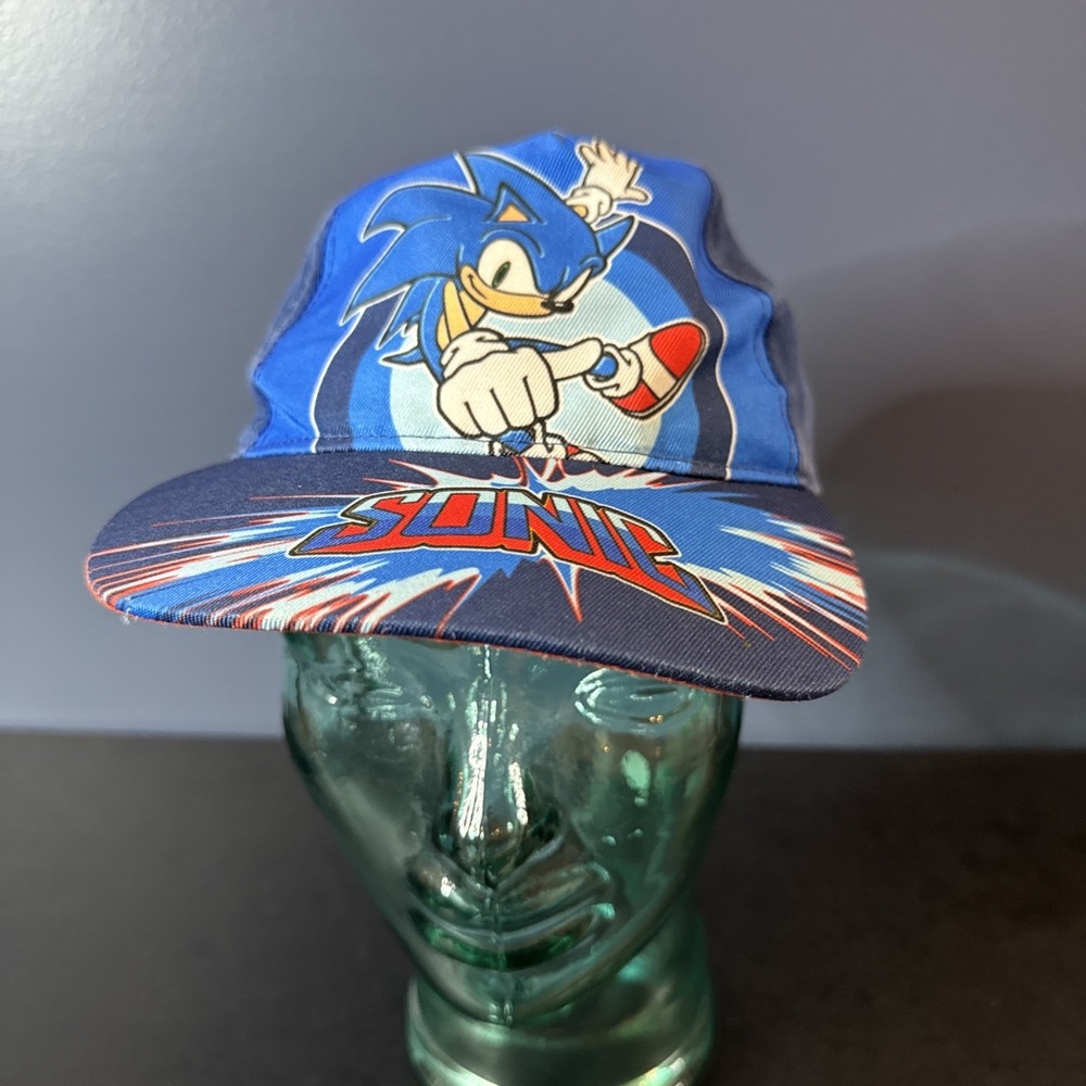 Sonic The Hedgehog  Baseball CAP HAT Adjustable Boys  Gamer Hat Blue‎